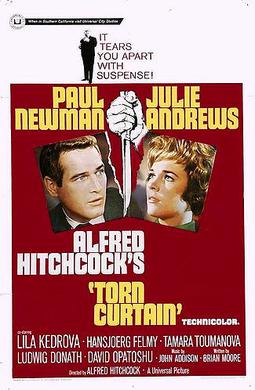 <i>Torn Curtain</i> 1966 espionage thriller movie directed by Alfred Hitchcock