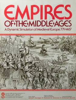 Cover of SPI edition, 1980 Cover of empires of the middle ages spi.png