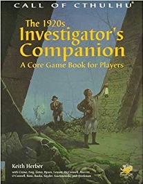 <i>1920s Investigators Companion</i> Horror tabletop role-playing game supplement