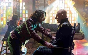 Professor Xavier as portrayed by James McAvoy (left) and Patrick Stewart (right) in X-Men: Days of Future Past. Professor Xs (James McAvoy and Patrick Stewart).jpg