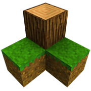 The logo of Survivalcraft, which depicts two blocks of grass and a block of wood above it.