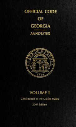 The Official Code of Georgia Annotated or OCGA 