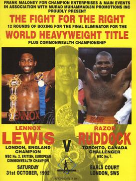 <span class="mw-page-title-main">Lennox Lewis vs. Donovan Ruddock</span> Boxing competition