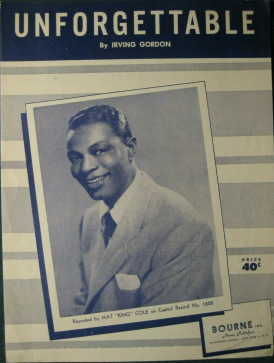 Unforgettable early 1950s sheet music Irving Gordon Nat King Cole.png