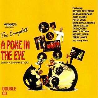 The cover of the 1992 CD reissue of the live album made from the A Poke in the Eye show. The cover is based on the original artwork created for the show in 1976. A-Poke-in-the-Eye-with-a-Sharp-Stick-CD.jpg