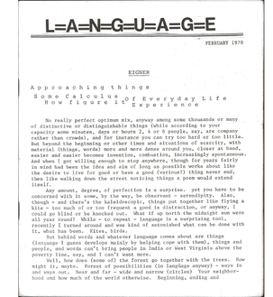<i>Language</i> (magazine) American poetry magazine