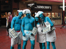 Students selling Prosh Prosh2003Smurfs.jpg