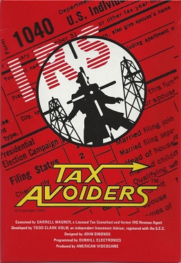 <i>Tax Avoiders</i> Atari 2600 video game released in 1982