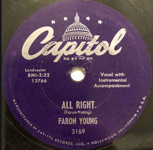 <span class="mw-page-title-main">All Right (Faron Young song)</span> 1955 single by Faron Young