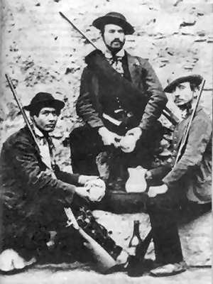 A small band of brigands from Bisaccia, photographed in 1862
