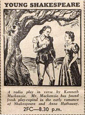 <span class="mw-page-title-main">Young Shakespeare (radio play)</span> 1937 Australian radio drama