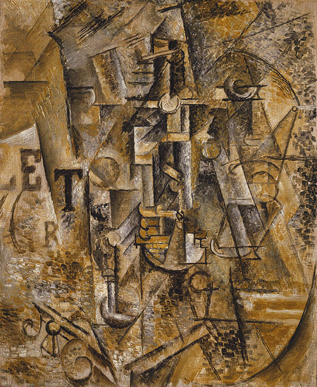 File:Pablo Picasso, 1911, Still Life with a Bottle of Rum, oil on canvas, 61.3 x 50.5 cm, Metropolitan Museum of Art, New York.jpg