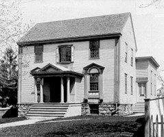 Oldest Sabbatarian Meeting House in America (Seventh Day Baptist), built in 1729 in Newport, Rhode Island, now owned by Newport Historical Society.