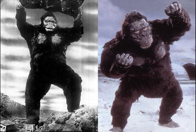 The two depictions of Kong in the Toho films