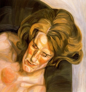 <i>Head on a Green Sofa</i> Painting by Lucian Freud