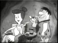 Fred and Wilma advertising Winston cigarettes during the closing credits Fred and Wilma Flintstone advertising cigarettes.jpg