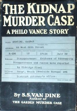 <i>The Kidnap Murder Case</i> 1936 novel by S.S. Van Dine