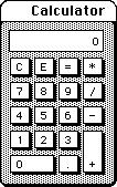 The Mac OS Calculator as it shipped in 1984, with System 1