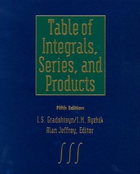 File:Book cover of "Gradshteyn and Ryzhik", 5th English edition, 1994.jpg