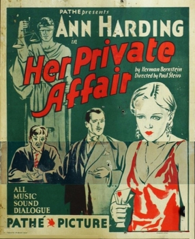 <i>Her Private Affair</i> 1929 film