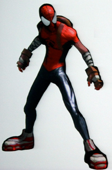 Beenox developed several alternate costumes for the game, including Manga Spider-Man (above). This marks the first appearance of the Manga costume in a video game.