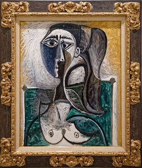 <i>Bust of a Seated Woman (Jacqueline Roque)</i> 1960 oil painting by Pablo Picasso