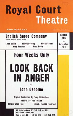 <i>Look Back in Anger</i> 1956 play by John Osborne