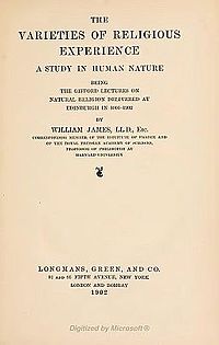 <i>The Varieties of Religious Experience</i> 1902 book by William James