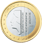 File:1 euro coin Netherlands series 1.gif