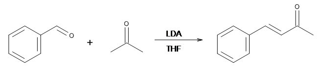 benzaldehyde and acetone