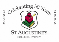 New school emblem incorporating 50th year celebration Staugustines50thyearlogo.png