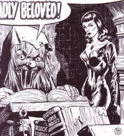 The Vault-Keeper and Drusilla as rendered by Johnny Craig