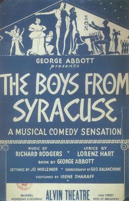 <i>The Boys from Syracuse</i> 1938 musical by Richard Rodgers and Lorenz Hart