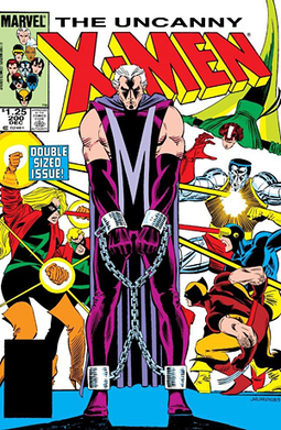Magneto goes on trial for his crimes in Uncanny X-Men #200. Art by John Romita Jr.