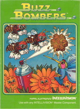 <i>Buzz Bombers</i> 1982 fixed shooter video game