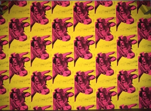 <i>Cow Wallpaper</i> painting by Andy Warhol