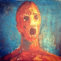 man in agony art