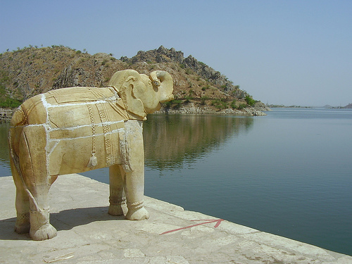 File:Jaisamand Lake Marble Elephant.jpg