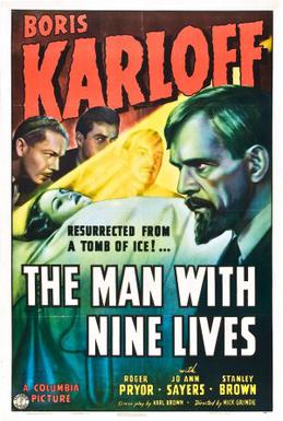 <i>The Man with Nine Lives</i> (film) 1940 science horror film starring Boris Karloff