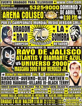 <span class="mw-page-title-main">Arena Coliseo 70th Anniversary Show</span> Mexican professional wrestling supercard show