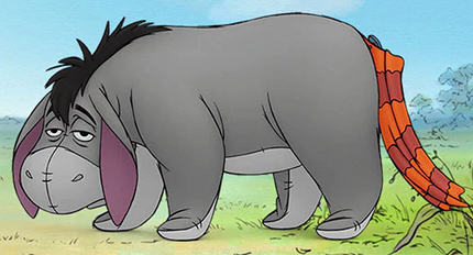 Disney tarafından tasvir edilen Eeyore