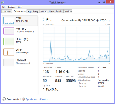 The new Task Manager in Windows 8 offers a detailed look at how system resources are being used