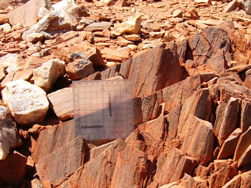 File:L-tectonite mylonite formed from coarse sandstone.jpg