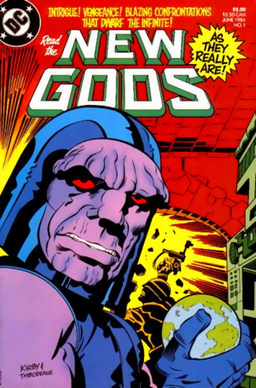 Cover to New Gods (vol. 2) #1 (June 1984)Art by Jack Kirby and Mike Thibodeaux.