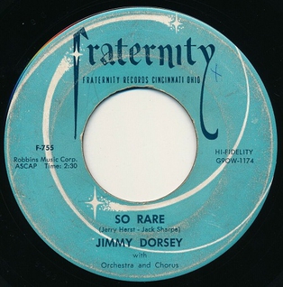 So Rare 1957 single by Jimmy Dorsey with Orchestra and Chorus