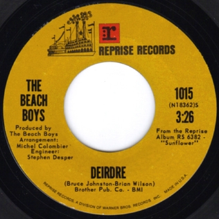 <span class="mw-page-title-main">Deirdre (song)</span> 1971 single by the Beach Boys