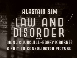 <i>Law and Disorder</i> (1940 film) 1940 British film