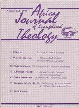 <i>Africa Journal of Evangelical Theology</i> Academic journal