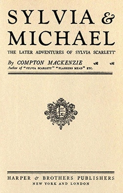 <i>Sylvia and Michael</i> 1919 novel