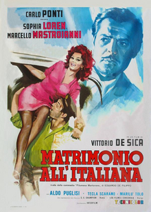 <i>Marriage Italian Style</i> 1964 Italian comedy film directed by Vittorio De Sica